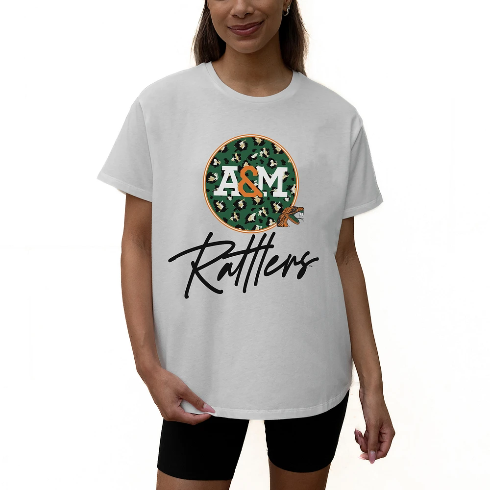 Women's Gameday Couture White Florida A&M Rattlers Wild Expectations Tri-Blend Flowy T-Shirt