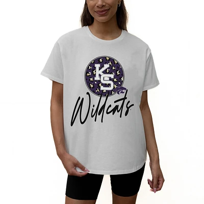 Women's Gameday Couture White Kansas State Wildcats Wild Expectations Tri-Blend Flowy T-Shirt