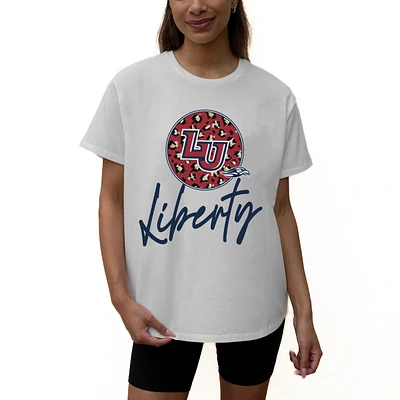 Women's Gameday Couture White Liberty Flames Wild Expectations Tri-Blend Flowy T-Shirt