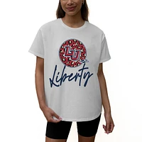 Women's Gameday Couture White Liberty Flames Wild Expectations Tri-Blend Flowy T-Shirt