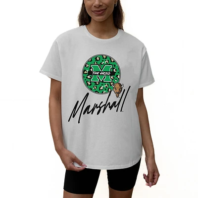 Women's Gameday Couture White Marshall Thundering Herd Wild Expectations Tri-Blend Flowy T-Shirt