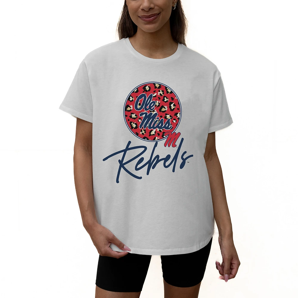 Women's Gameday Couture White Ole Miss Rebels Wild Expectations Tri-Blend Flowy T-Shirt