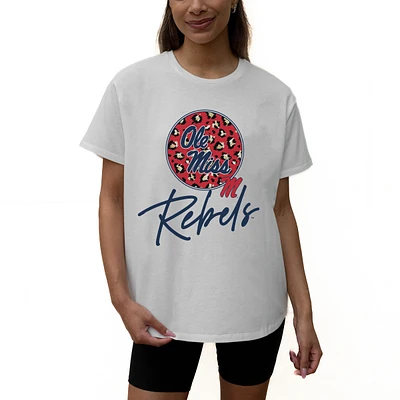 Women's Gameday Couture White Ole Miss Rebels Wild Expectations Tri-Blend Flowy T-Shirt