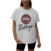 Women's Gameday Couture White Mississippi State Bulldogs Wild Expectations Tri-Blend Flowy T-Shirt
