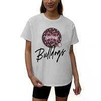 Women's Gameday Couture White Mississippi State Bulldogs Wild Expectations Tri-Blend Flowy T-Shirt