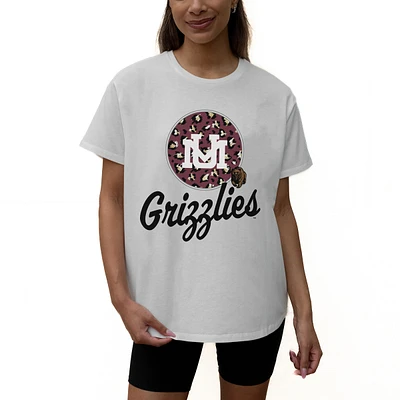 Women's Gameday Couture White Montana Grizzlies Wild Expectations Tri-Blend Flowy T-Shirt