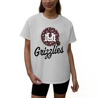 Women's Gameday Couture White Montana Grizzlies Wild Expectations Tri-Blend Flowy T-Shirt