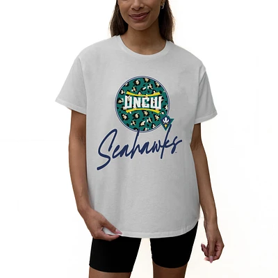 Women's Gameday Couture White UNC Wilmington Seahawks Wild Expectations Tri-Blend Flowy T-Shirt
