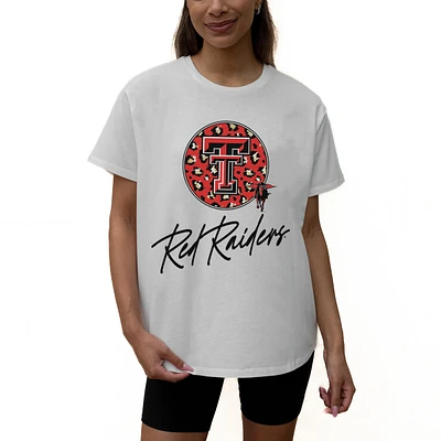 Women's Gameday Couture White Texas Tech Red Raiders Wild Expectations Tri-Blend Flowy T-Shirt