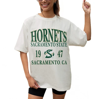 Women's Gameday Couture Cream Sacramento State Hornets Unity Oversized T-Shirt