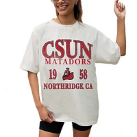 Women's Gameday Couture Cream Cal State Northridge Matadors Unity Oversized T-Shirt