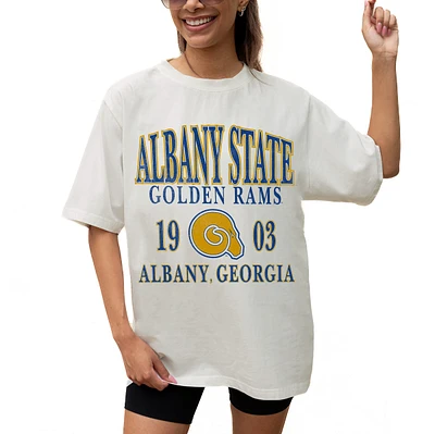 Women's Gameday Couture Cream Albany State Golden Rams Unity Oversized T-Shirt