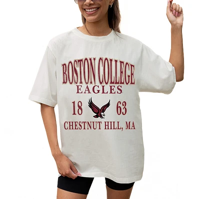 Women's Gameday Couture Cream Boston College Eagles Unity Oversized T-Shirt