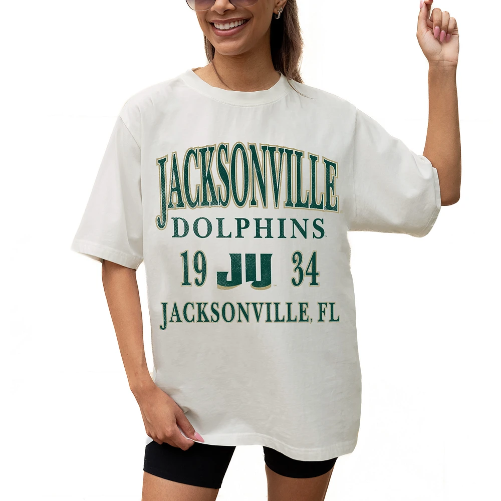 Women's Gameday Couture Cream JU Dolphins Unity Oversized T-Shirt