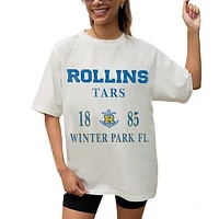 Women's Gameday Couture Cream Rollins College Tars Unity Oversized T-Shirt
