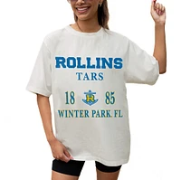 Women's Gameday Couture Cream Rollins College Tars Unity Oversized T-Shirt