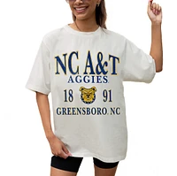 Women's Gameday Couture Cream North Carolina A&T Aggies Unity Oversized T-Shirt