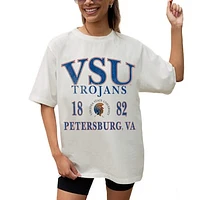 Women's Gameday Couture Cream Virginia State Trojans Unity Oversized T-Shirt