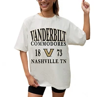 Women's Gameday Couture Cream Vanderbilt Commodores Unity Oversized T-Shirt