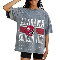 Women's Gameday Couture Gray Alabama Crimson Tide On the Ball Oversized T-Shirt