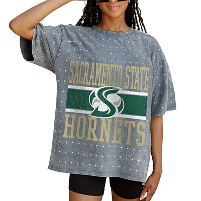Women's Gameday Couture Gray Sacramento State Hornets On the Ball Oversized T-Shirt