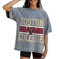 Women's Gameday Couture Gray Boston College Eagles On the Ball Oversized T-Shirt