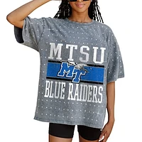 Women's Gameday Couture Gray MTSU Blue Raiders On the Ball Oversized T-Shirt