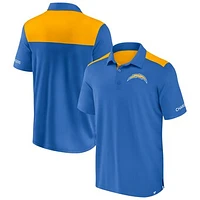 Men's Fanatics  Powder Blue/Gold Los Angeles Chargers Colorblock Polo