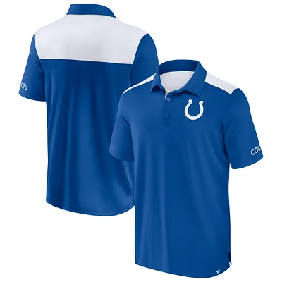 Men's Fanatics  Royal/White Indianapolis Colts Colorblock Polo