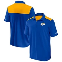 Men's Fanatics  Royal/Gold Los Angeles Rams Colorblock Polo