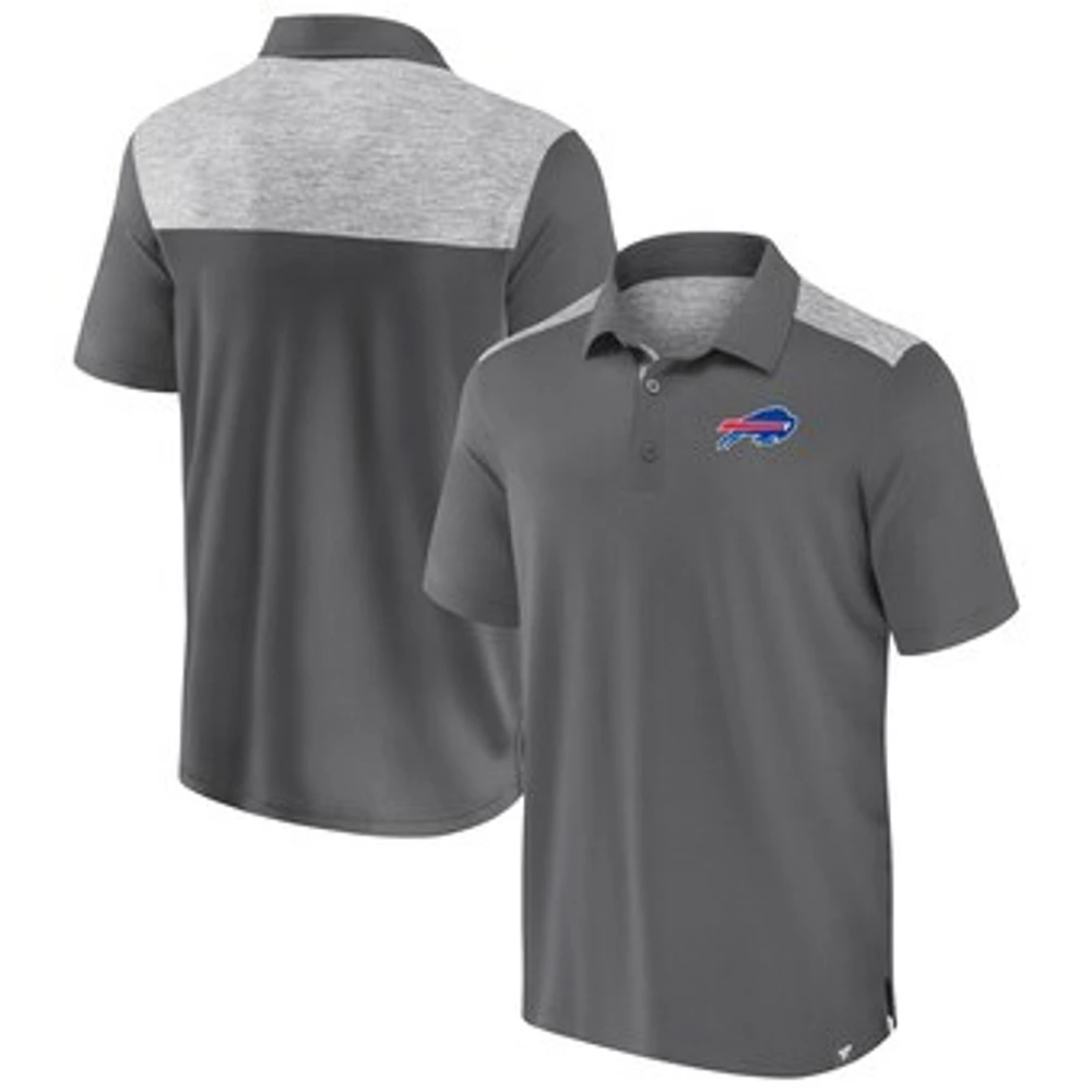 Men's Fanatics Heather Gray Buffalo Bills Long Shot Polo