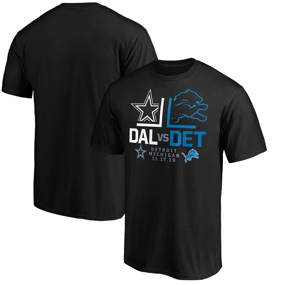 Men's Fanatics White 2019 Dallas Cowboys vs. Detroit Lions Crucial Catch T-Shirt