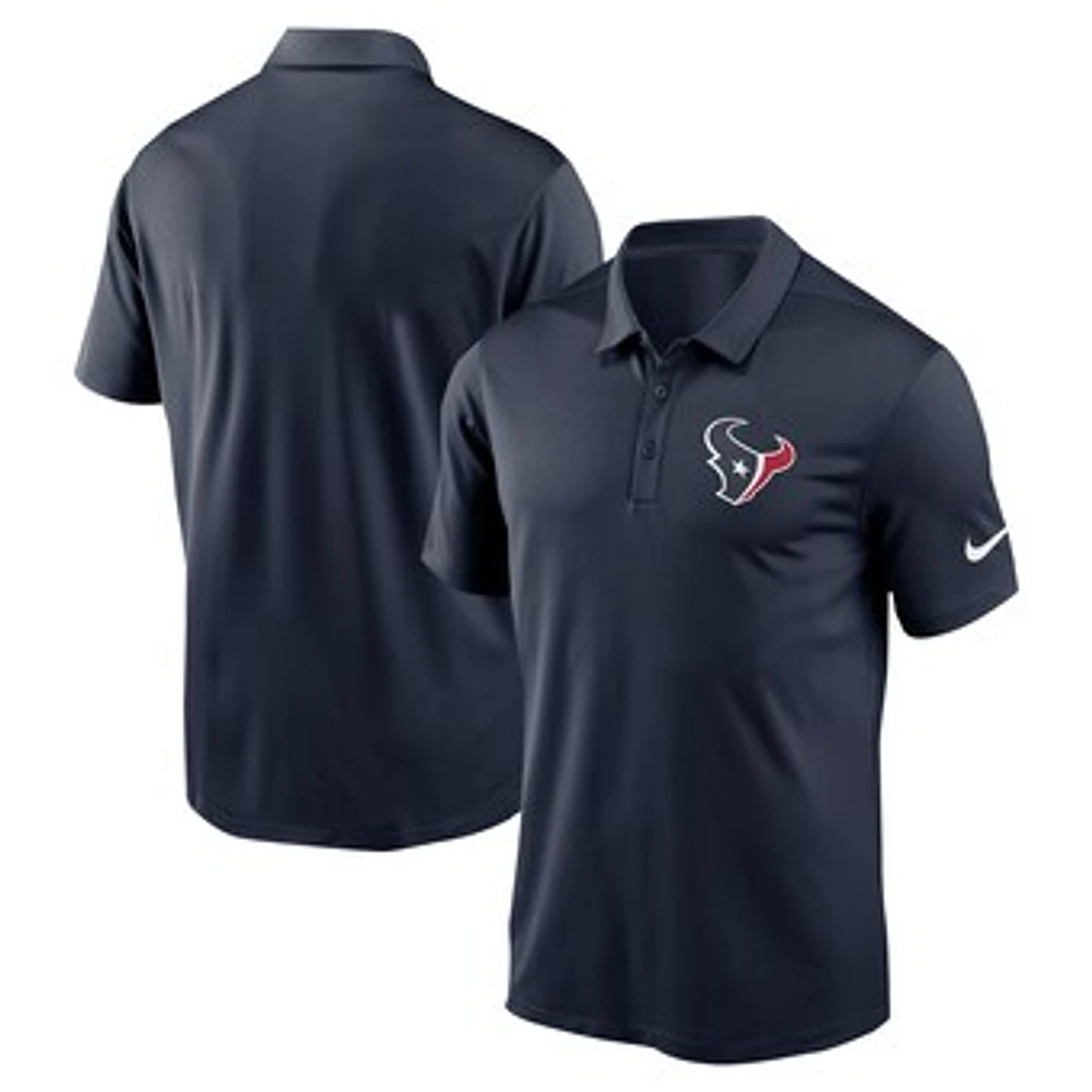 Men's Nike Navy Houston Texans Fan Gear Franchise Heat-Sealed Graphic Team Polo