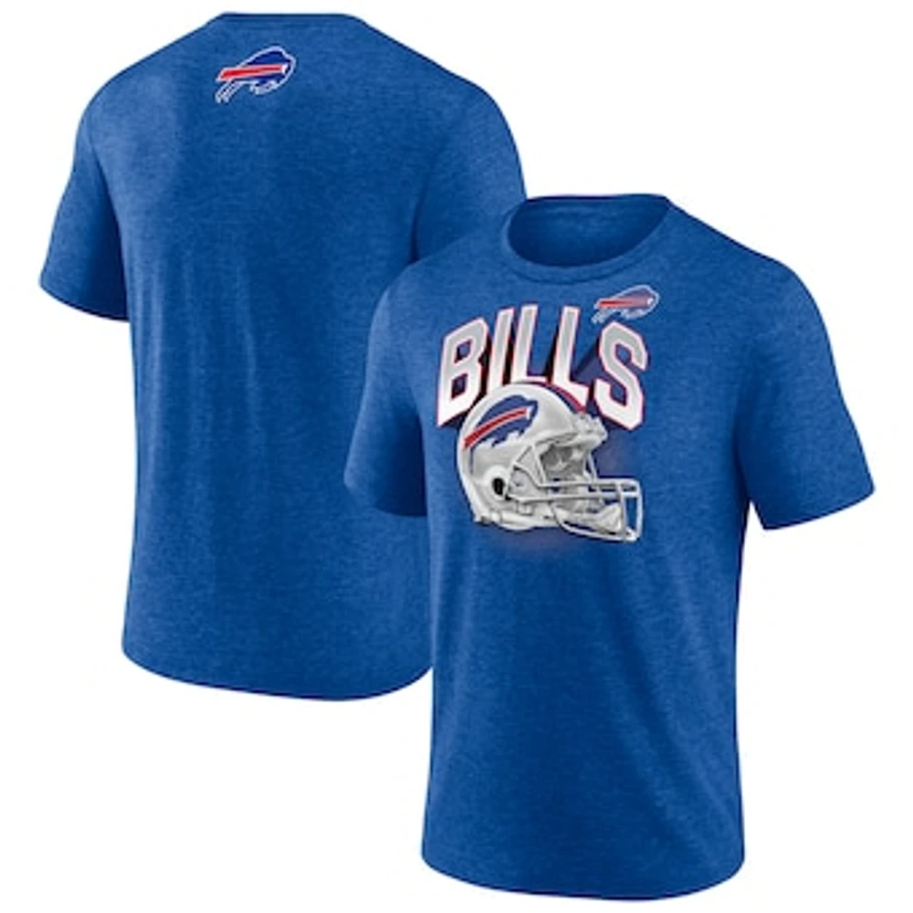 Men's Fanatics  Heather Royal Buffalo Bills End Around Tri-Blend T-Shirt