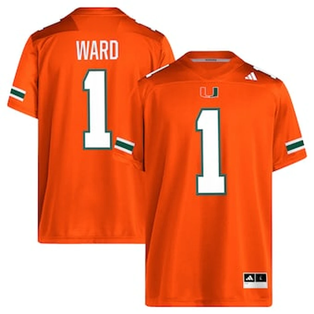 Men's adidas Cam Ward Miami Hurricanes NIL Football Player Jersey