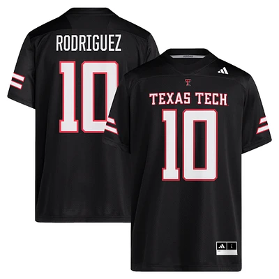 Men's adidas Jacob Rodriguez Black Texas Tech Red Raiders NIL Football Player Jersey