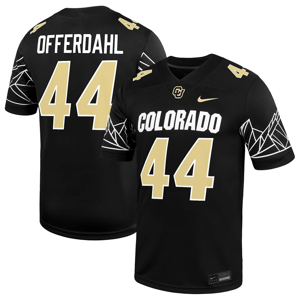 Men's Nike Charlie Offerdahl Black Colorado Buffaloes NIL Football Game Jersey