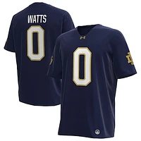 Men's Under Armour Xavier Watts Navy Notre Dame Fighting Irish NIL Football Replica Player Jersey