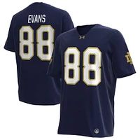 Men's Under Armour Mitchell Evans Navy Notre Dame Fighting Irish NIL Football Replica Player Jersey