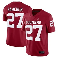 Men's Nike Gavin Sawchuk Crimson Oklahoma Sooners NIL Football Game Jersey