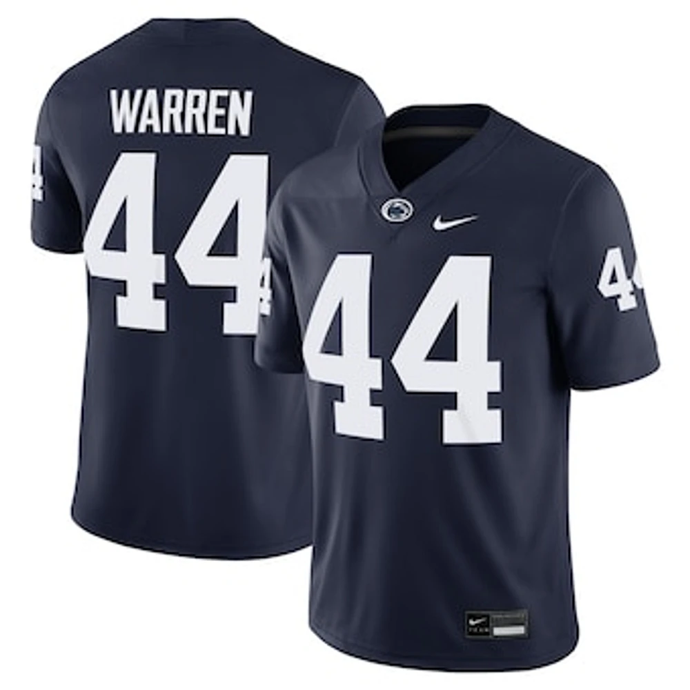 Men's Nike Tyler Warren Navy Penn State Nittany Lions NIL Football Game Jersey