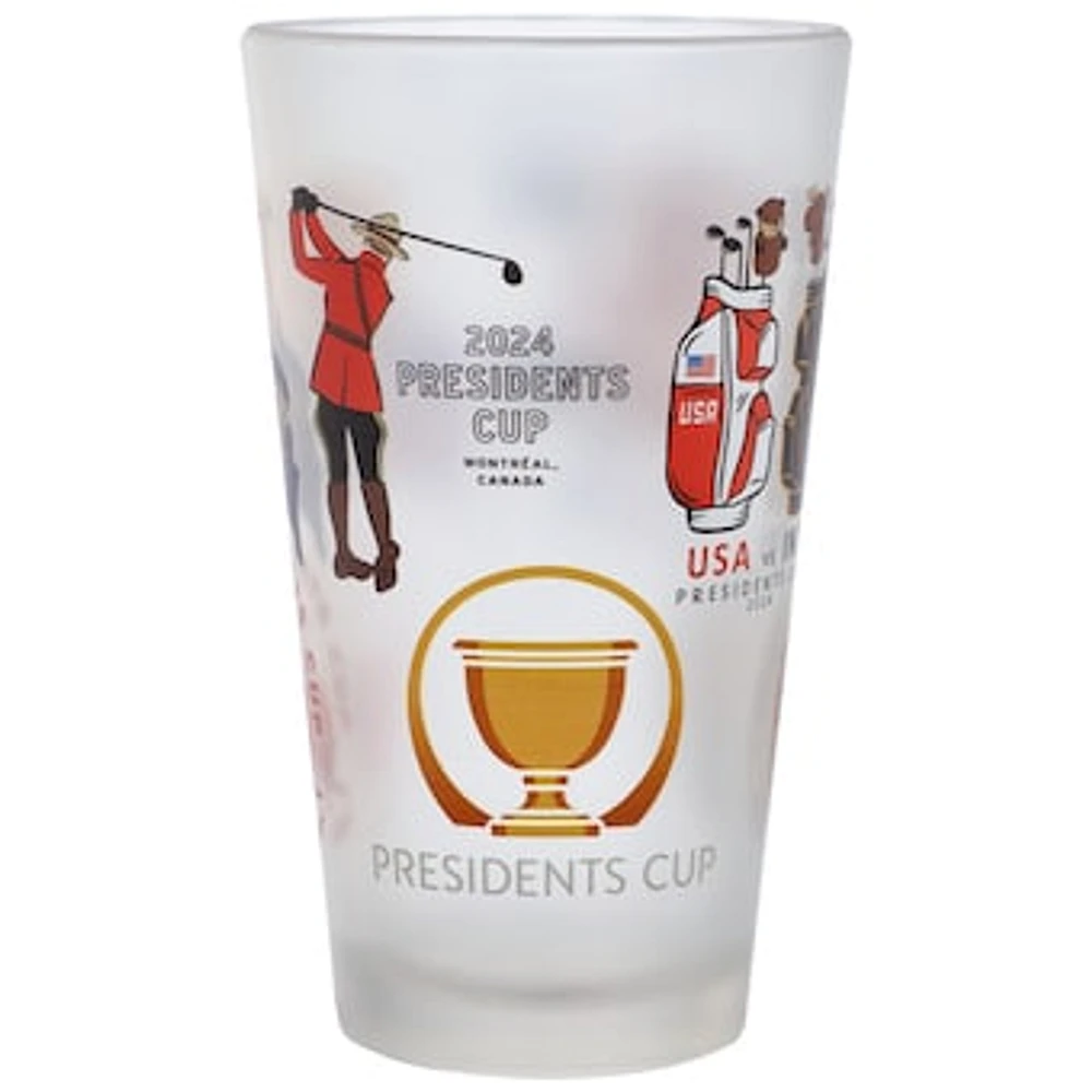 2024 Presidents Cup 16oz. Scatter Print Frosted Pint Glass