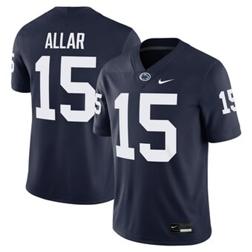 Men's Nike Drew Allar Navy Penn State Nittany Lions NIL Football Game Jersey