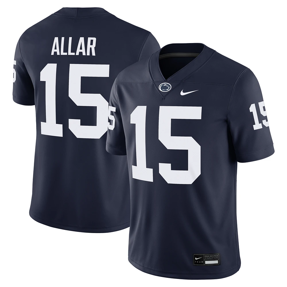 Men's Nike Drew Allar Navy Penn State Nittany Lions NIL Football Game Jersey