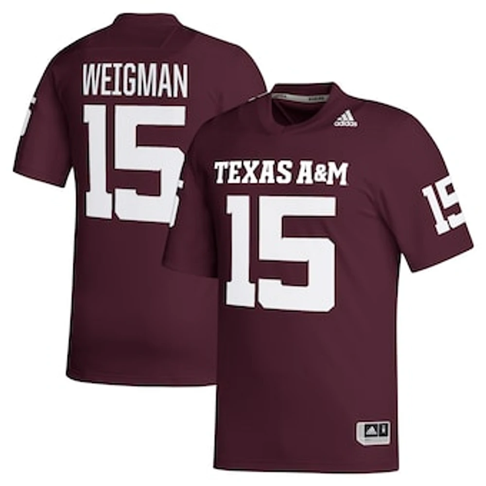 Men's adidas Conner Weigman Maroon Texas A&M Aggies NIL Football Player Jersey