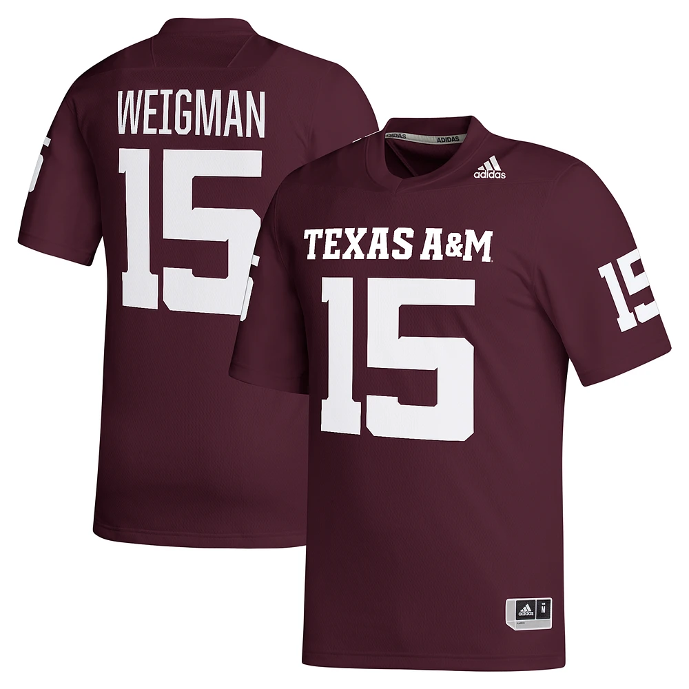 Men's adidas Conner Weigman Red Texas A&M Aggies NIL Football Player Jersey