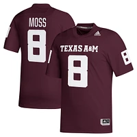 Men's adidas Le'Veon Moss Red Texas A&M Aggies NIL Football Player Jersey