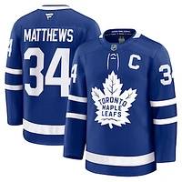 Men's Fanatics Auston Matthews Blue Toronto Maple Leafs Captain Patch Home Premium Jersey