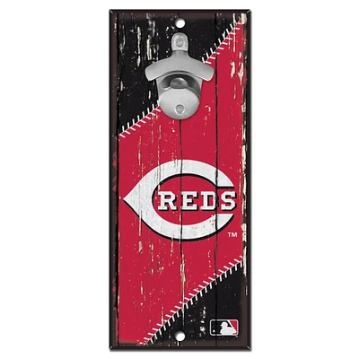 WinCraft Cincinnati Reds 5" x 11" Bottle Opener Wood Sign