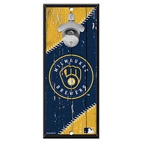 WinCraft Milwaukee Brewers 5" x 11" Bottle Opener Wood Sign